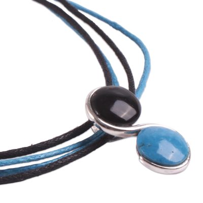 Onyx pendant necklace, 'Beautiful Scorpio' - Peru Zodiac Necklace for Scorpio in Onyx