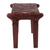 Tornillo wood and leather stool, 'Andean Paradise' - Birds and Flowers Embossed on Leather and Wood Stool
