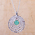 Opal pendant necklace, 'Ancient Echo' - Textured Sterling Silver Handcrafted Necklace with Opal (image 2) thumbail