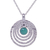 Opal pendant necklace, 'Ancient Echo' - Textured Sterling Silver Handcrafted Necklace with Opal (image 2a) thumbail