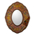 Reverse painted glass mirror, 'Lilac Colonial Wreath' - Reverse Painted Glass Wall Mirror in Aged Lilac (image 2a) thumbail