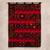 Wool tapestry, 'Crimson Inca Calendar' - Handwoven Red Wool Tapestry with Pre-Hispanic Motifs thumbail