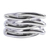 Sterling silver band ring, 'Strong Embrace' - Modern Abstract Andean Silver Handcrafted Ring (image 2b) thumbail