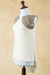 Cotton tunic, 'Classic New' - Beige on Ivory 100% Cotton Top Blouse Knitted by Hand (image 2f) thumbail