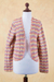 Cotton cardigan, 'Pastel Trends' - 100% Cotton Cardigan in Pastel Colors Knitted by Hand (image 2c) thumbail