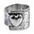 Sterling silver cocktail ring, 'Heartfelt Hug' - Heart Theme Handcrafted Andean Sterling Silver Ring (image 2a) thumbail