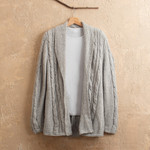 Alpaca blend cardigan, 'Classic Chic' - Versatile Light Grey Cardigan in Soft Alpaca Blend from Peru