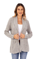 Alpaca blend cardigan, 'Classic Chic' - Versatile Light Grey Cardigan in Soft Alpaca Blend from Peru