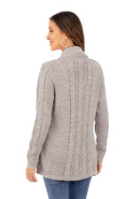 Alpaca blend cardigan, 'Classic Chic' - Versatile Light Grey Cardigan in Soft Alpaca Blend from Peru