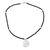 Onyx necklace, 'Dramatic Daisy' - Women's 925 Silver and Onyx Pendant Daisy Necklace from Peru