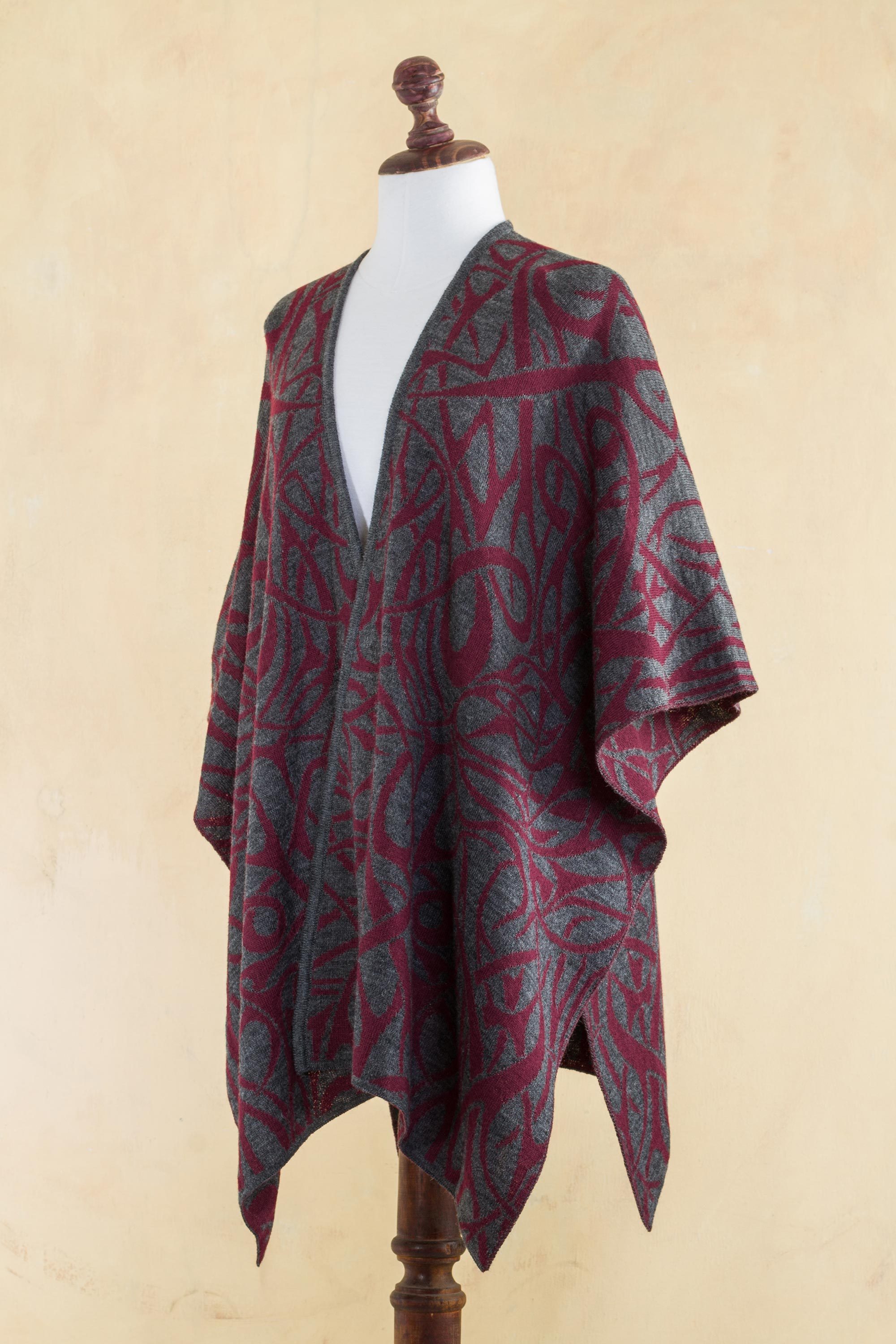 UNICEF Market | Fair Trade Alpaca Blend Andean Reversible Ruana Cape ...