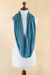 100% alpaca infinity scarf, 'Infinitely Steel Blue' - Steel Blue Alpaca Wool Infinity Scarf Knitted in Peru (image 2b) thumbail