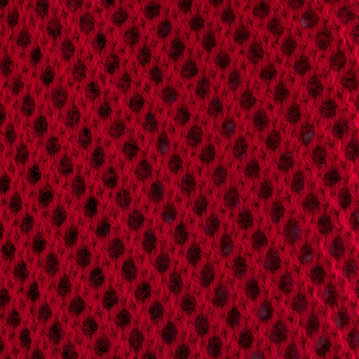 infinity-Schal aus 100 % Babyalpaka - Infinity-Schal aus peruanischer Baby-Alpaka-Wolle, gestrickt in Rot