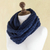 100% alpaca infinity scarf, 'Infinitely Blue' - Alpaca Wool Blue Infinity Scarf Knitted in Peru (image 2b) thumbail