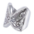 Sterling silver cocktail ring, 'Chosica Butterfly' - Artisan Crafted Wide Sterling Silver Floral Cocktail Ring (image 2b) thumbail