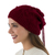 100% alpaca hat or neck warmer, 'Stylish in Red' - Fair Trade Hand Knit 100% Alpaca Peruvian Drawstring Neck Wa (image 2a) thumbail