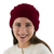 100% alpaca hat or neck warmer, 'Stylish in Red' - Fair Trade Hand Knit 100% Alpaca Peruvian Drawstring Neck Wa (image 2b) thumbail