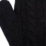 100% alpaca reversible mittens, 'Cherry Cola' - Red and Black Reversible Hand Knitted 100% Alpaca Mittens