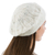 baskenmütze aus 100 % Alpaka - Handgestrickte Anden-Damenmütze aus 100 % Alpaka in Elfenbein