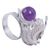 Filigraner Ring aus Amethyst und Sterlingsilber, „Fruta Prohibida“ – Handgefertigter Filigranring aus Amethyst und Sterlingsilber