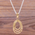 Gold plated pendant necklace, 'Centrifuge' - Modern Gold Plated Necklace Peru Artisan Crafted Jewelry (image 2) thumbail