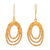 Gold plated dangle earrings, 'Centrifuge' - Modern Gold Plated Earrings Peru Artisan Crafted Jewelry thumbail