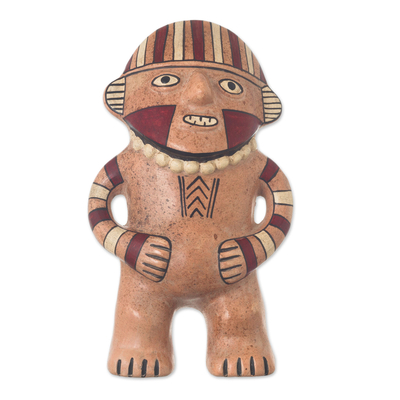 Ceramic sculpture, 'Viru Effigy' - Hand Crafted Ceramic Pre-Inca Effigy Replica from Peru