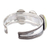 Serpentine cuff bracelet, 'Cool Oval Trio' - Handmade Sterling Silver and Serpentine Cuff Bracelet (image 2c) thumbail