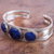 Sodalite cuff bracelet, 'Sodalite Twist' - Hand Crafted Sodalite and Sterling Silver Cuff Bracelet (image 2) thumbail