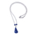 Sodalite beaded pendant necklace, 'Cloud-Kissed' - Hand Crafted Sodalite and Sterling Silver Beaded Necklace thumbail