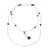 Amethyst long beaded pendant necklace, 'Purple Grace' - 34-inch Chain Amethyst and Sterling Silver Beaded Necklace (image 2a) thumbail