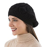 Featured review for 100% alpaca beret, Dark Leaves