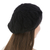 100% alpaca beret, 'Dark Leaves' - Hand Knit Black 100% Alpaca Beret from Peru (image 2c) thumbail