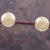 Gold plated button earrings, 'Golden Lentil' - Contemporary Silver Button Earrings Bathed in 18k Gold (image 2) thumbail