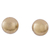 Gold plated button earrings, 'Golden Lentil' - Contemporary Silver Button Earrings Bathed in 18k Gold thumbail