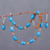Ceramic jewelry set, 'Sky Above the Andes' - Peruvian Handcrafted Blue and Brown Ceramic Jewelry Set thumbail