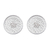 Sterling silver filigree button earrings, 'Hypnotic Mirrors' - Round Filigree Button Earrings Peruvian 925 Silver Jewelry thumbail