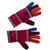 100% alpaca gloves, 'Peruvian Patchwork in Magenta' - Artisan Crafted 100% Alpaca Multi-Colored Gloves from Peru (image 2c) thumbail