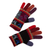 100% alpaca gloves, 'Bright Tradition' - Artisan Crafted 100% Alpaca Colorful Gloves from Peru (image 2c) thumbail