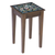 Cedar and painted glass accent table, 'Birds in the Heavens' - Hand Painted Glass Top Wood Accent Table thumbail