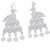 Sterling silver chandelier earrings, 'Filigree Peacock' - Andean Silver Filigree Peacock Theme Chandelier Earrings (image 2b) thumbail