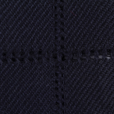 schal aus 100 % Alpaka - Handgewebter peruanischer Schal aus schwarzem Babyalpaka