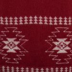 100% alpaca cardigan, 'Glyph Stars' - Red Alpaca Wool Cardigan with White Glyph Stars from Peru
