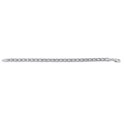Men's sterling silver chain bracelet, 'Ancient Chain Mail' - Hand Crafted Men's Sterling Silver Chain Bracelet from Peru