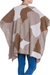 Alpaca blend ruana cape, 'Desert Montage' - Knitted Alpaca Blend Andean Ruana Cloak in Brown and Beige (image 2b) thumbail