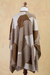 Alpaca blend ruana cape, 'Desert Montage' - Knitted Alpaca Blend Andean Ruana Cloak in Brown and Beige (image 2e) thumbail