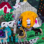 Applique wall hanging, 'Andean Christmas Pine' - Handcrafted Andean Christmas Pine Tree Applique Wall Hanging