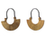 Vergoldete Creolen - Von Hand gefertigte rustikale Ohrringe aus vergoldetem Sterlingsilber