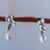 Pendientes medio aro de plata de primera ley - pendientes de medio aro con diseño de nudo en plata de ley 925 de Perú