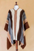 Men's 100% alpaca poncho, 'Andean Celebration' - Men's Andean 100% Alpaca Handwoven Poncho in Earth Shades (image 2d) thumbail